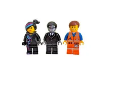 Lego Movie minifigures- Emmet, WyldStyle and Robot 70803