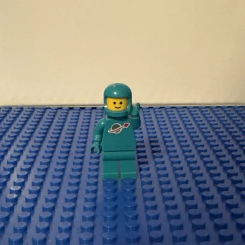 LEGO® Classic Space Teal Spaceman Minifigure w/ Helmet and Air Tank