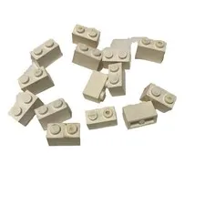 14 White Lego Bricks 1 X 2