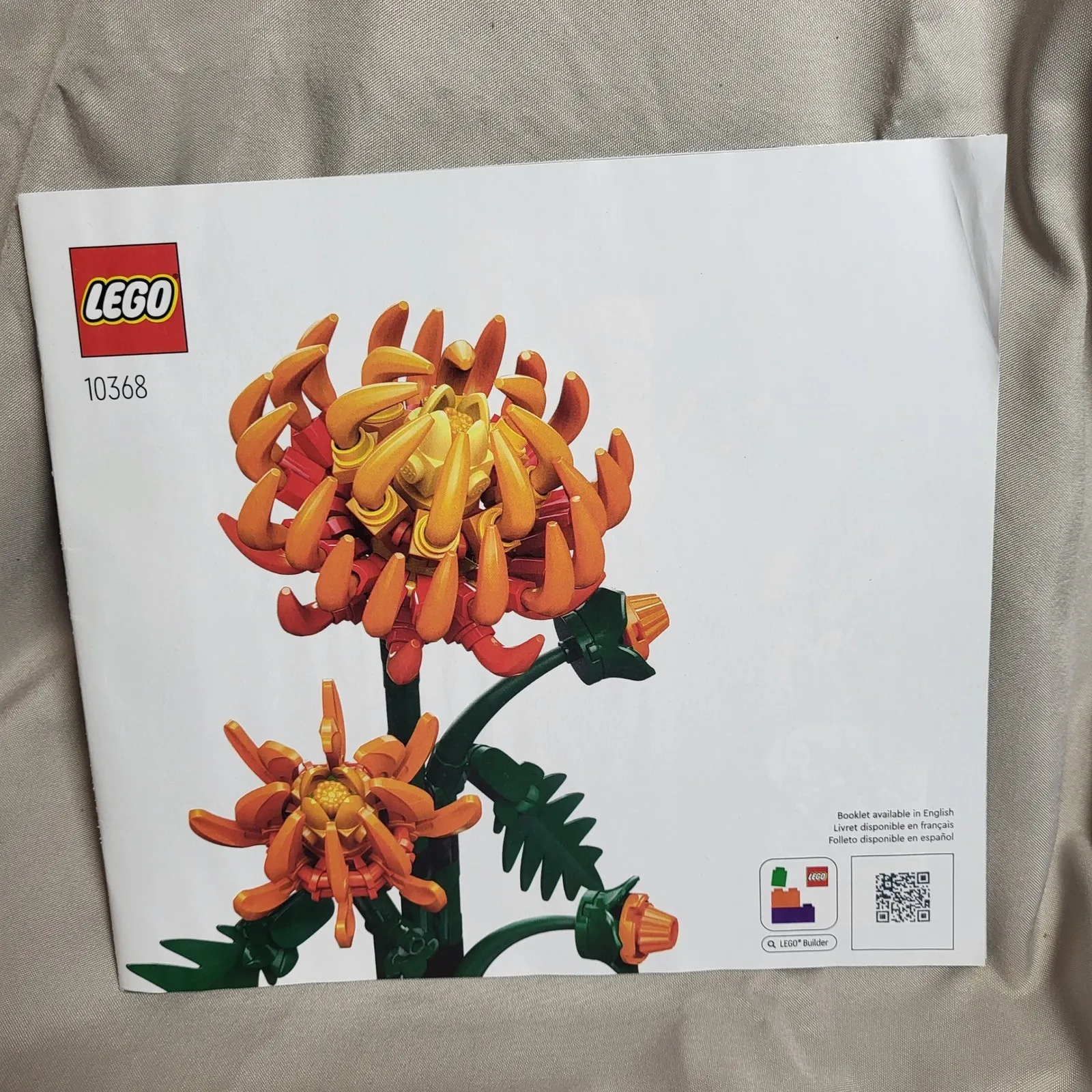LEGO Icons Chrysanthemum 10368 Building Instruction Manual Only Botanical Set