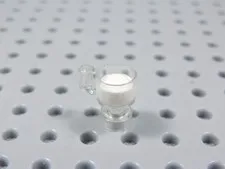 LEGO Trans Clear Cup Mug Accessory w/ White Drink Milk Minifig BS