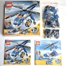 LEGO Creator 4995 Cargo Copter 3in1 Model with Extra Parts and Manuals