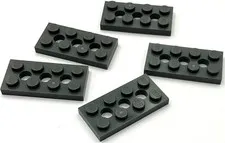 Lego 5 New Dark Bluish Gray Technic Plates 2 x 4 Stud with 3 Holes Parts