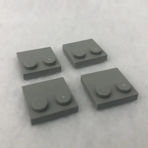 LEGO 33909 Light Bluish Gray Tile, Modified 2 x 2 with Studs on Edge (x4)