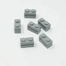98283 LEGO Parts Brick Modified 1x2 Masonry Brick Profile LIGHT BLUISH GRAY (6)