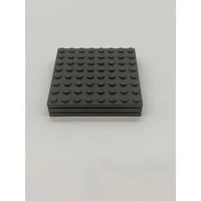 LEGO Dark Bluish Grey Plate 8x8 Lot of 3