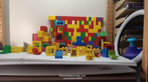LEGO Duplo Large Bulk Lot Building Blocks Figures House Vehicle Furniture Pieces