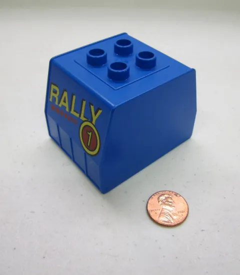 Lego Duplo Rally Train Freight Hopper Container Box Piece Part Blue Block