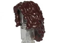 LEGO Dark Brown Minifigure, Hair Long Tousled with Center Part inv.593