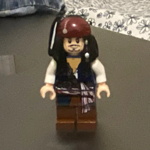 LEGO Jack Sparrow Pirates Minifigure Blue Vest w/ Hair Bandana Brown Hat