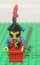 VTG Lego Dragon Knight Red Plume w/Sword Minifigure Soldier Custom