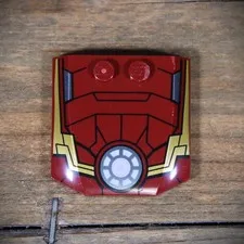 LEGO Iron Man Dark Red Wedge 4x4x2/3 Armor and Round Arc Reactor 45677pb093