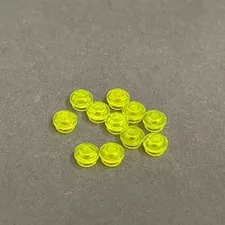 Lego 6141 30052 Transparent Neon Green Replacement Parts Pieces Lot of 11