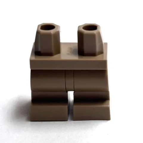 Lego - Minifigure Legs - Dark Tan, Short, Articulated