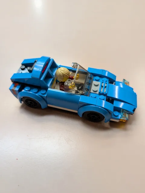 Lego City Sports Car #60285 As Is No Roof Spoiler Has Mini Fig