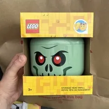 LEGO Storage Products: 40330805 Mini Head Sand Green - Zombie NEW