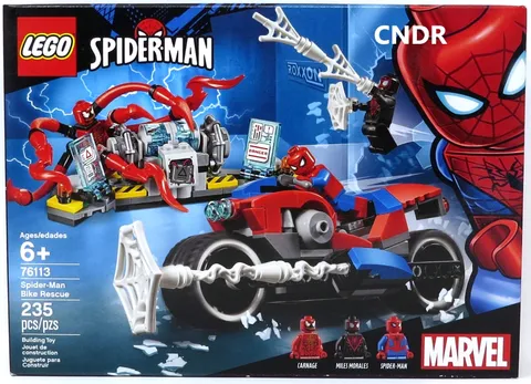 Lego Marvel Spider-man SEALED SET 76113 Spiderman Bike Rescue w/ Carnage & Miles
