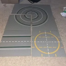 Vintage LEGO City Street Road Lot Of 6 Base Plates Grey 32x32 Stud Helipad  Plus