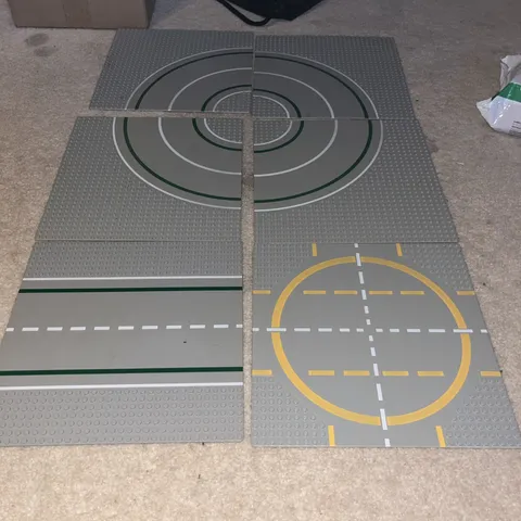 Vintage LEGO City Street Road Lot Of 6 Base Plates Grey 32x32 Stud Helipad  Plus