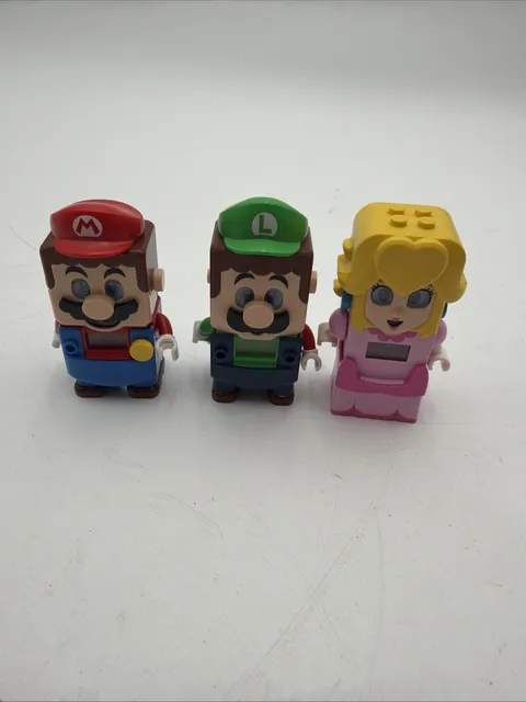 3 LEGO Super Mario Luigi Princess Peach Interactive Talking Figures TESTED WORKS