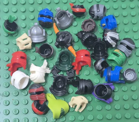 Lot of Lego Ninjago Accessories Lot Helmets Hoods Masks for Minifigures Headgear