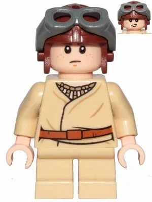 LEGO® Minifigure Star Wars sw1001 Anakin Skywalker (Short Legs Reddish Brown Avi