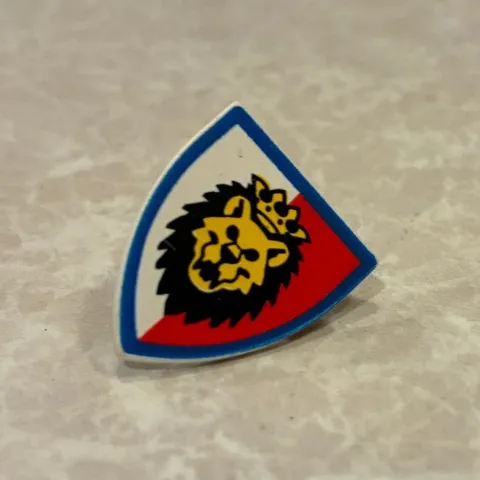 LEGO Castle Royal Knight White Shield Triangular Lion Head Pattern 3846p4d