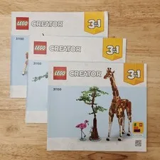 LEGO Creator Instruction Manuals 31150 Wild Safari Animal 3 Books No Bricks