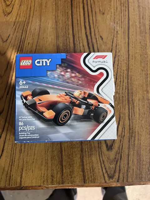 LEGO City 60442 F1 Driver with McLaren Race Car Formula 1 86pc Age 6+