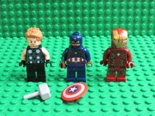 Lot LEGO Marvel Super Heroes Avengers minifigs Captain America Thor Iron Man G96