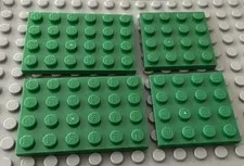 LEGO Green Plates As Seen 4x6 And 4x4