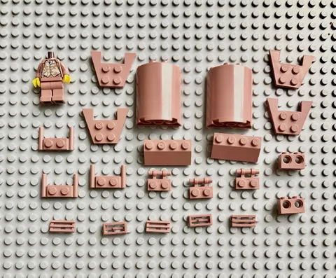 Lego Sand Red Bricks Piece Lot RARE LOOK 👀
