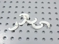 LEGO Lot of 6 White Hat Feathers w/ Pin Accessory Minifig BI