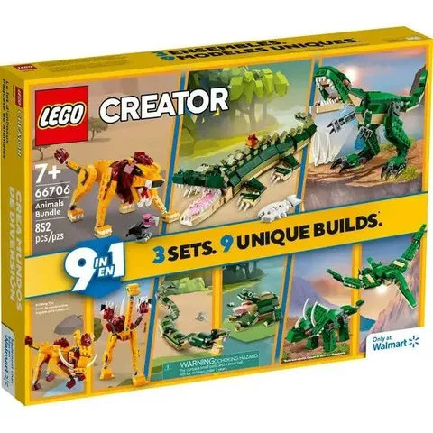 LEGO 66706 -Creator Pack  3 in 1 (Sets 31058, 31112, and 31121) - Animals Bundle