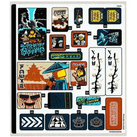 new LEGO Sticker Sheet #2 for NINJAGO City Workshops set 71837