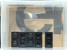 LEGO Parts - Black Plate 1 x 2 - No 3023 - QTY 5