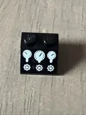LEGO 3039px6 Black Slope 45 2 x 2 with 3 Gauges and 3 Knobs Pattern