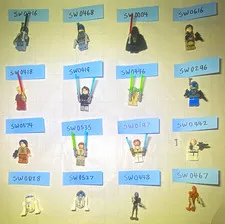 Authentic LEGO (Rare) Star Wars Minifigure Lot of 16 w/Accessories SW0 *Read*