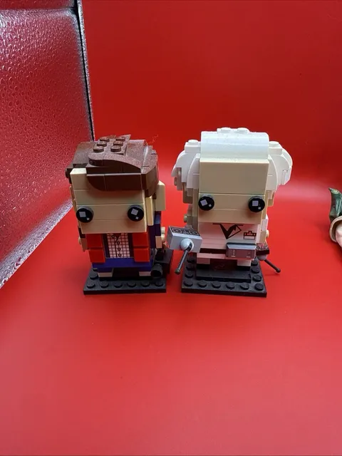 LEGO BRICKHEADS 41611: Marty McFly & Doc Brown Pre-Built Complete And As-Is