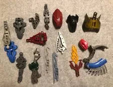 Lego Bionicle Hero Factory Lot Of Weapons And Masks And Random Pieces