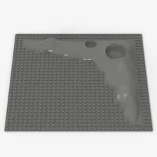 LEGO ® baseplate, raised: 3947a - old light grey - used