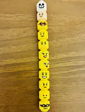 LEGO Minifigure Heads Lot - Mixed Faces Yellow & Flesh Tone (11 pcs)