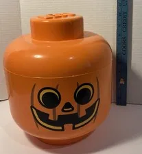 Lego Large Jack O Lantern Head Storage Container Brand New Out Of Package 🎃