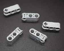 5 LEGO Technic Light Bluish Gray Axle Pin Connector 3L Perpendicular 6273724