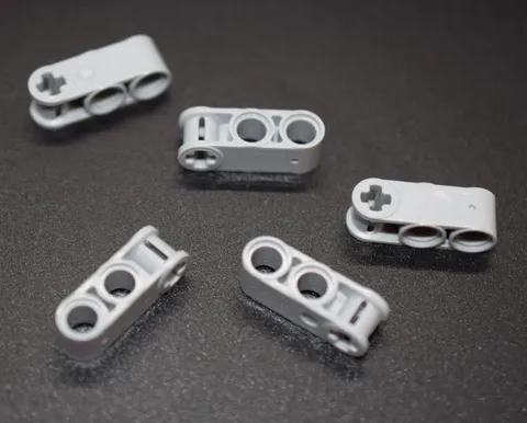 5 LEGO Technic Light Bluish Gray Axle Pin Connector 3L Perpendicular 6273724