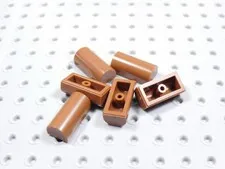 LEGO Lot of 6 Reddish Brown 1x2x2/3 Curved Slope Part 3563 BN