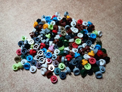 LEGO BULK LOT 184 1X1 ROUND BAR & PIN HOLDER #20482 MIXED COLORS