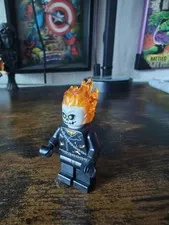 LEGO Super Heroes Ghost Rider Johnny Blaze Minifigure sh0267 76058 & motorcycle