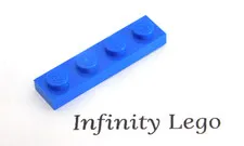 30 LEGO Blue Plate 1 x 4  (3710) - (30 Pieces)