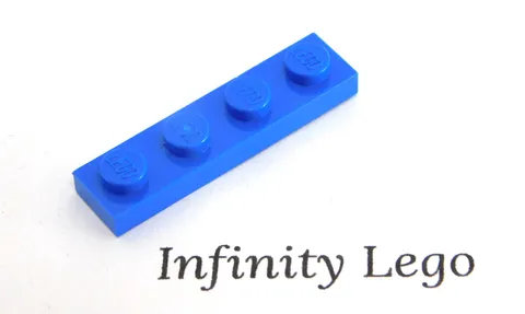 30 LEGO Blue Plate 1 x 4  (3710) - (30 Pieces)